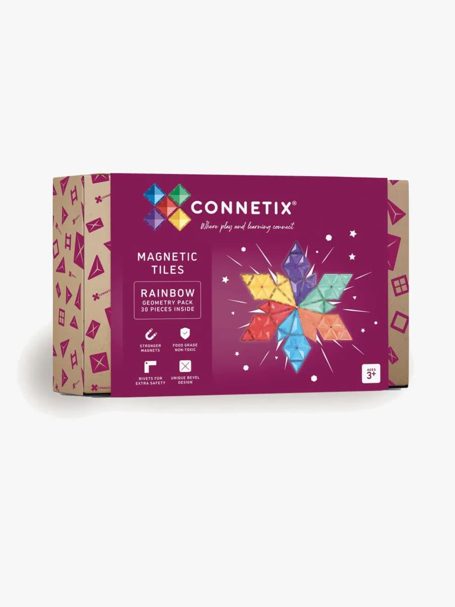 Connetix Magnetiska Byggklossar Rainbow Geometry 30 Delar