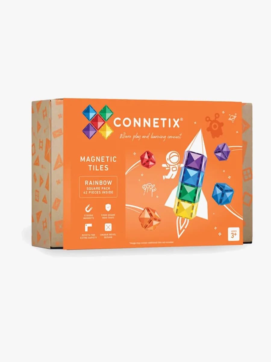 Connetix Magnetiska Byggklossar Rainbow Square 42 Delar