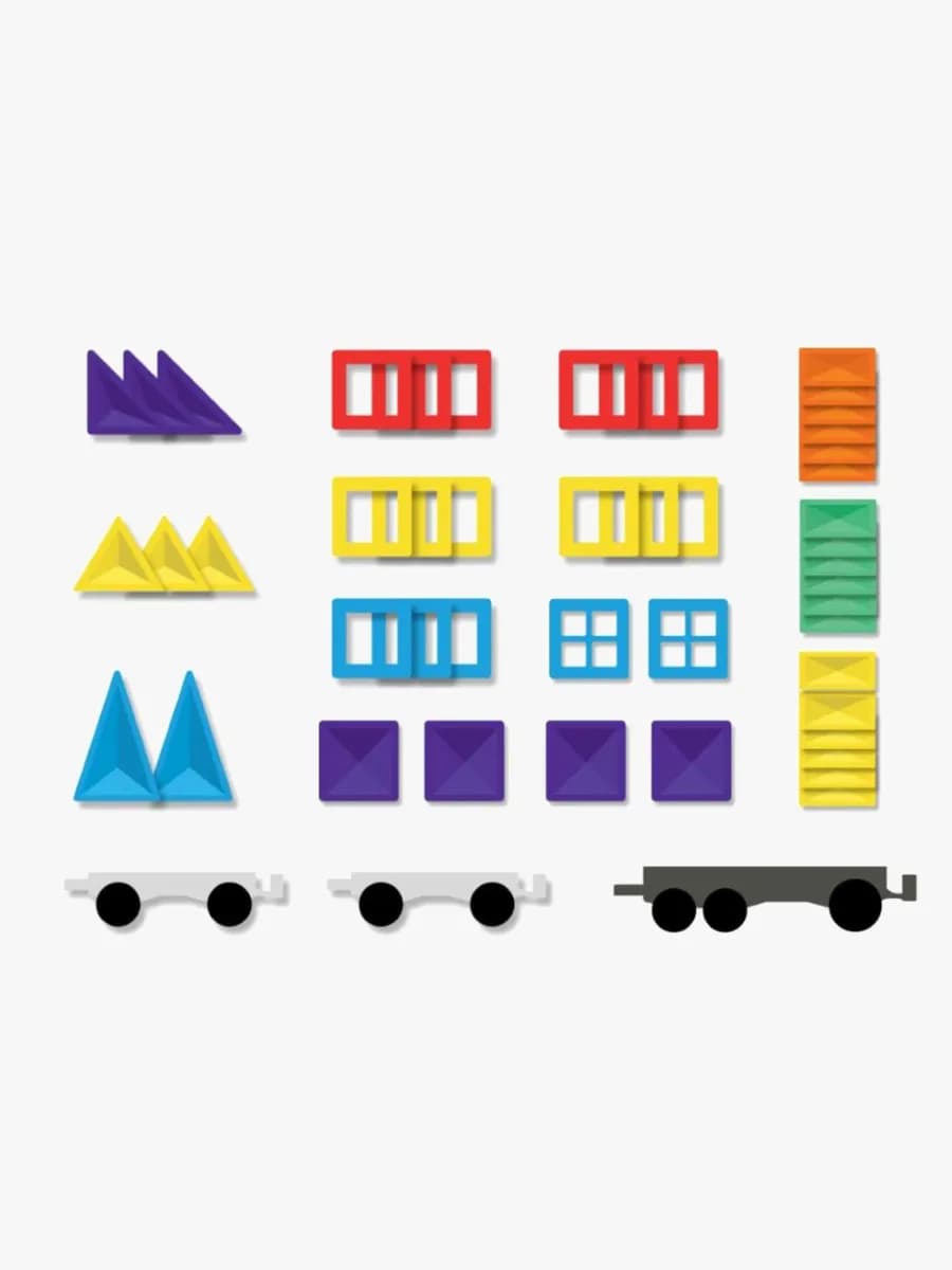Connetix Magnetiska Byggklossar Rainbow Transport 50 Delar