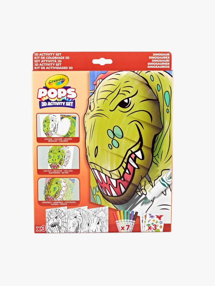 Crayola Pops 3D Skissbok - Dinosaurie