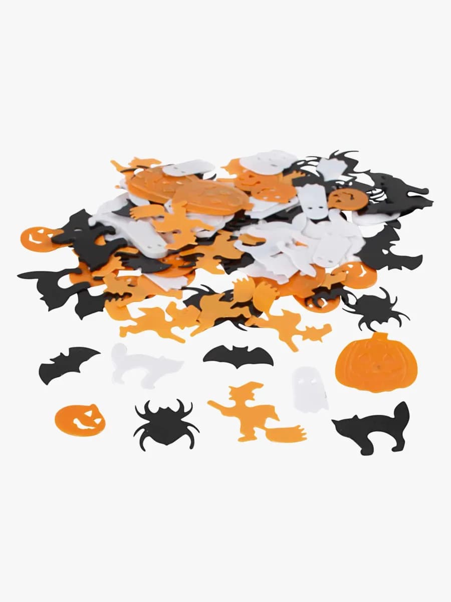 Creativ Company Halloween Paljetter, Svart/orange/vit