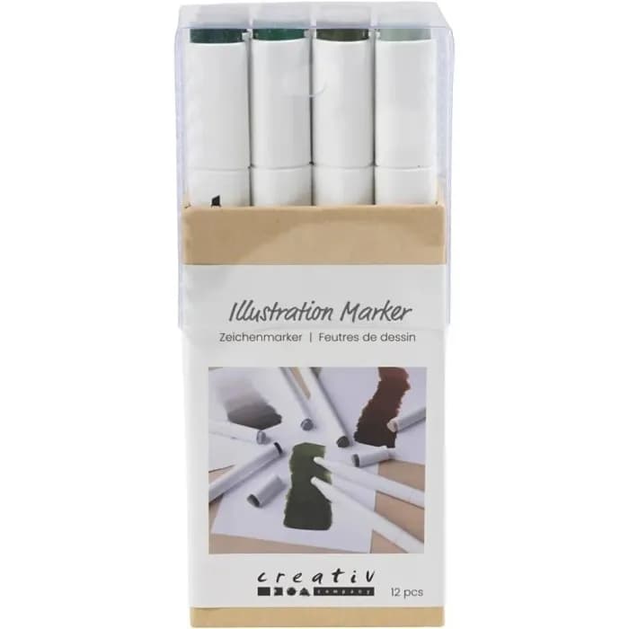 Creativ Company Illustrations marker 12 st (Natur)