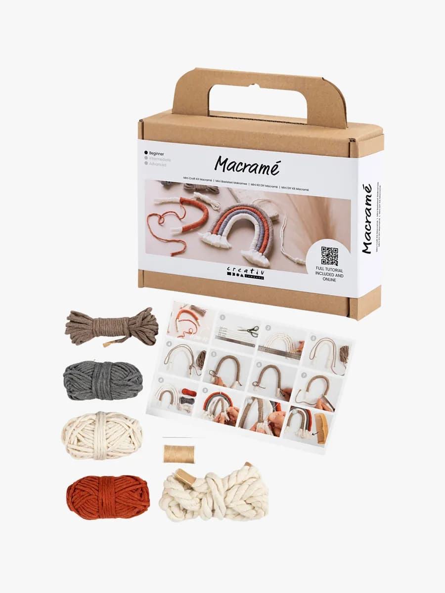 Creativ Company Pysselset Makramé Regnbåge
