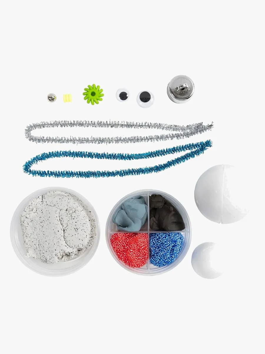 Creativ Company Pysselset Mini Modellera Robot, Blå/Grå/Röd