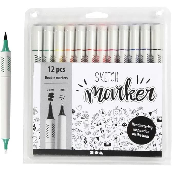 Creativ Company Sketch Marker 12 st (Mixade färger)