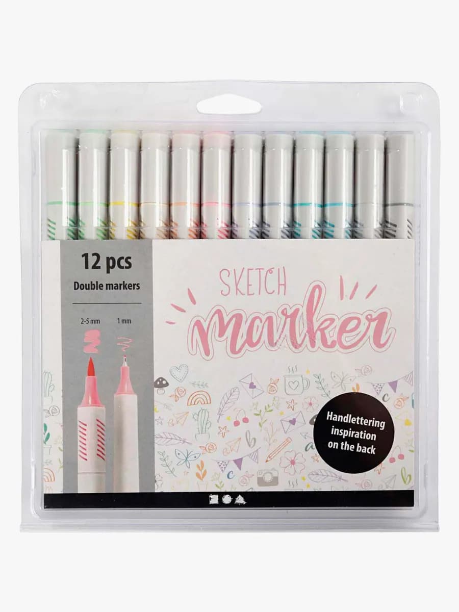 Creativ Company Sketch Marker Pennor Pastellfärger 12-pack