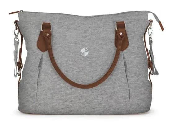 Crescent skötväska Exclusive, grey melange/ljusbrun