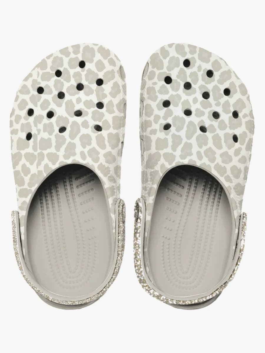 Crocs Classic Animal Glitter Tofflor, Almond Tint, 28-29