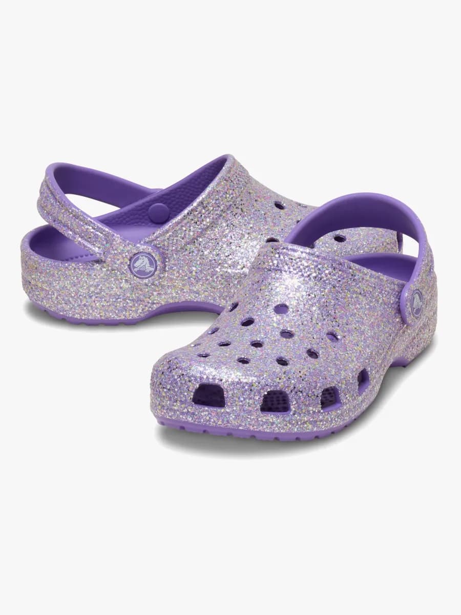 Crocs Classic Fantasy Glitter Tofflor, Lila, 29-30