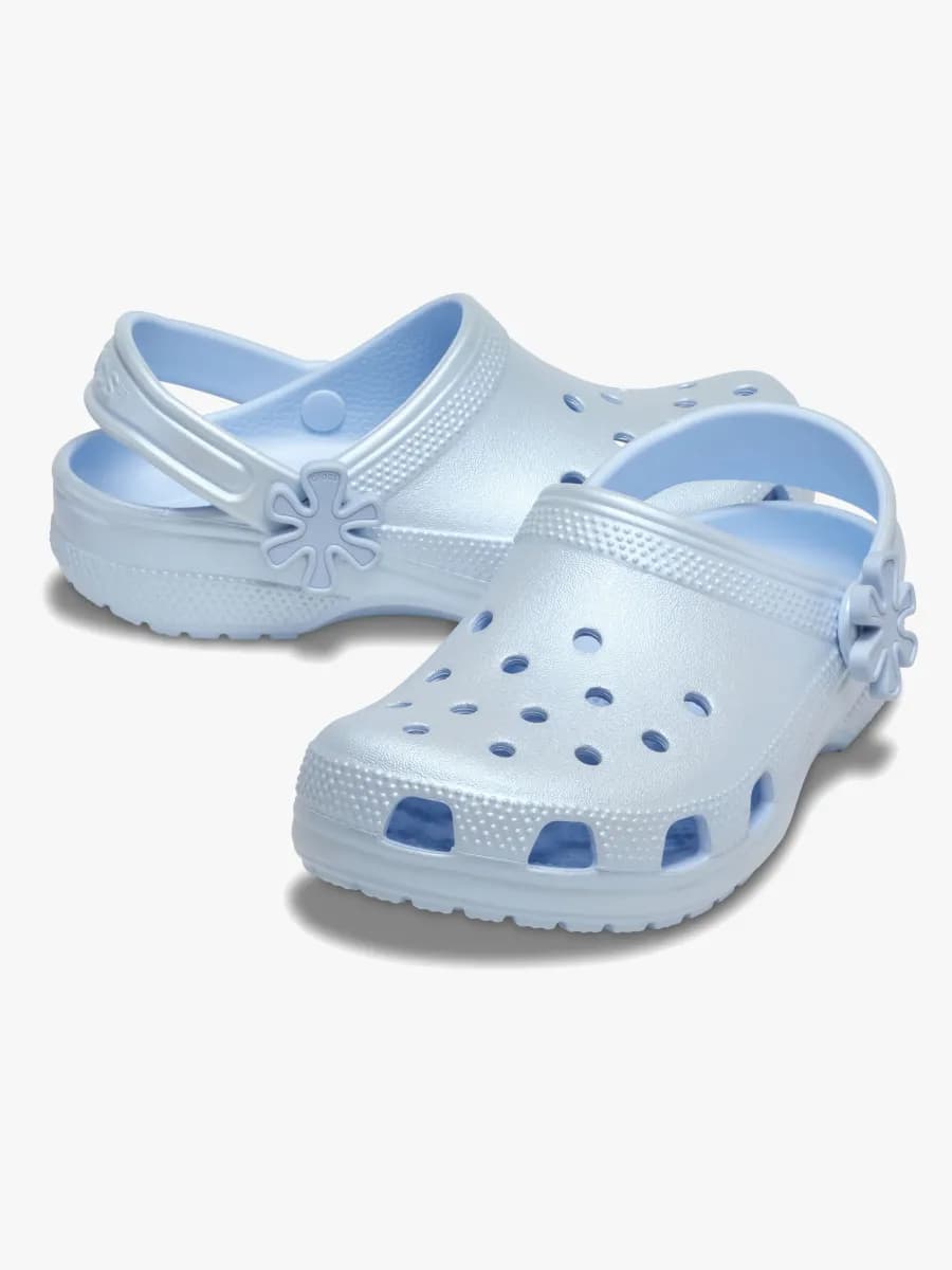 Crocs Classic Pearl Shine Tofflor, Blue Frost, 30-31