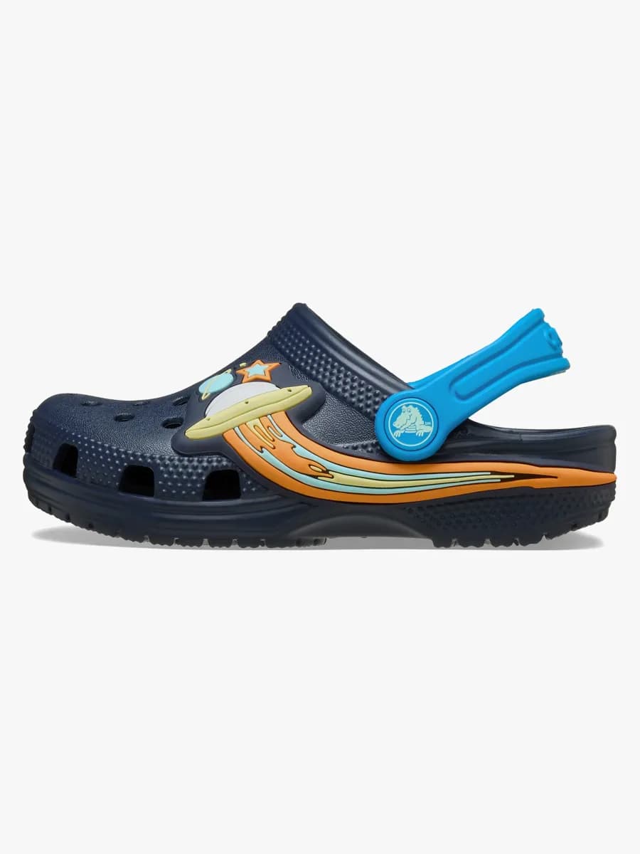 Crocs Classic UFO Lights Kids Tofflor, Navy, 23-24