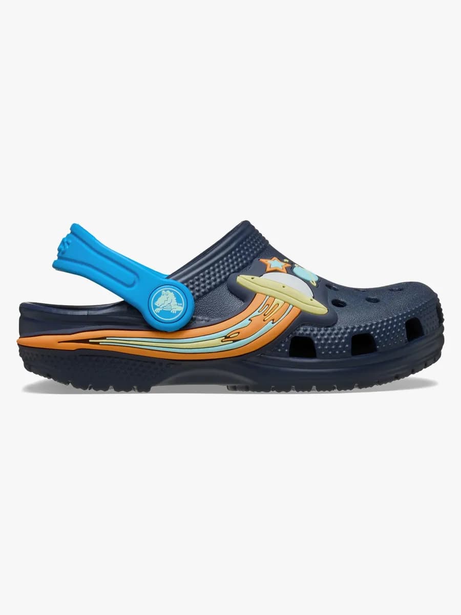 Crocs Classic UFO Lights Kids Tofflor, Navy, 23-24