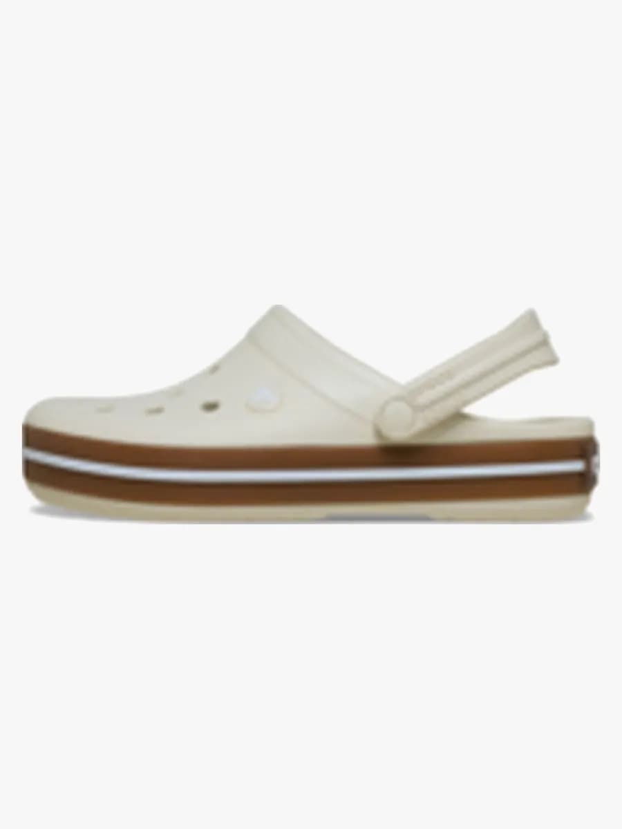 Crocs Crocband Gum Tofflor, Summit White, 32-33