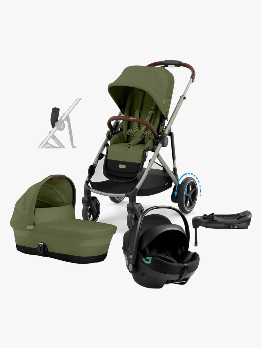 Cybex e-Gazelle S Sittvagn - Taupe/Moss Green