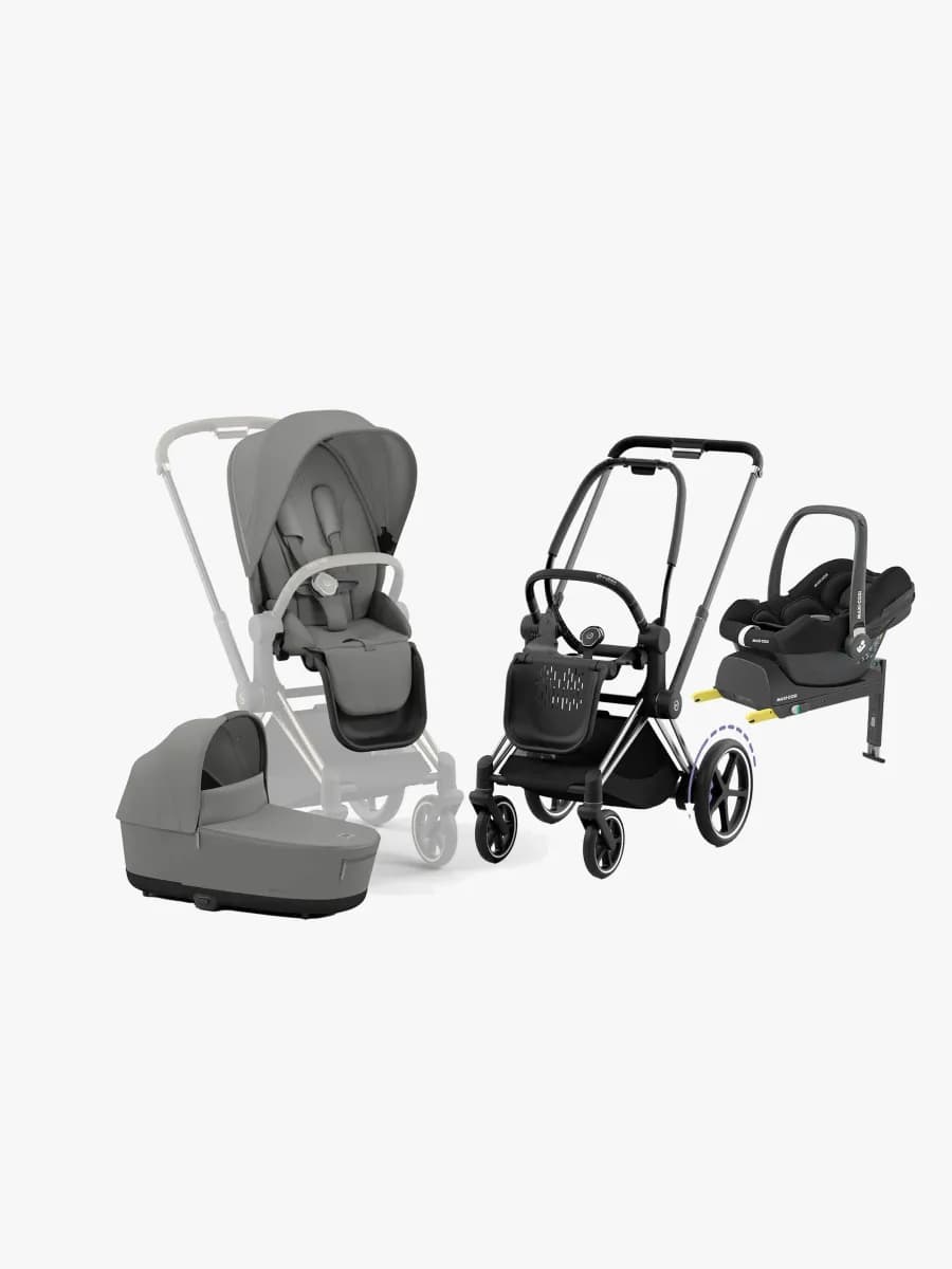 Cybex ePriam Chassi och sittdel (Chrome Black)