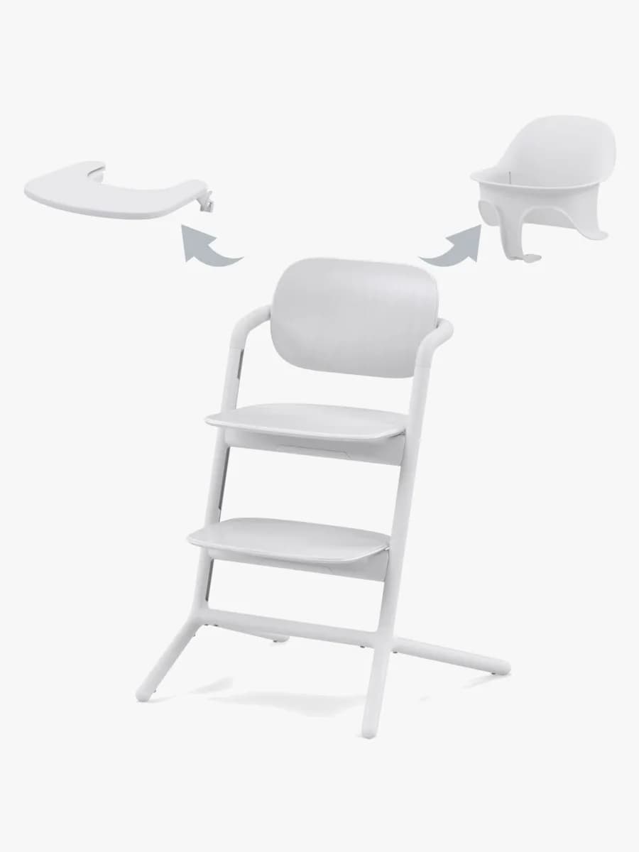 Cybex LEMO 3in1 Matstol inkl. Babyset och Bricka (All White)