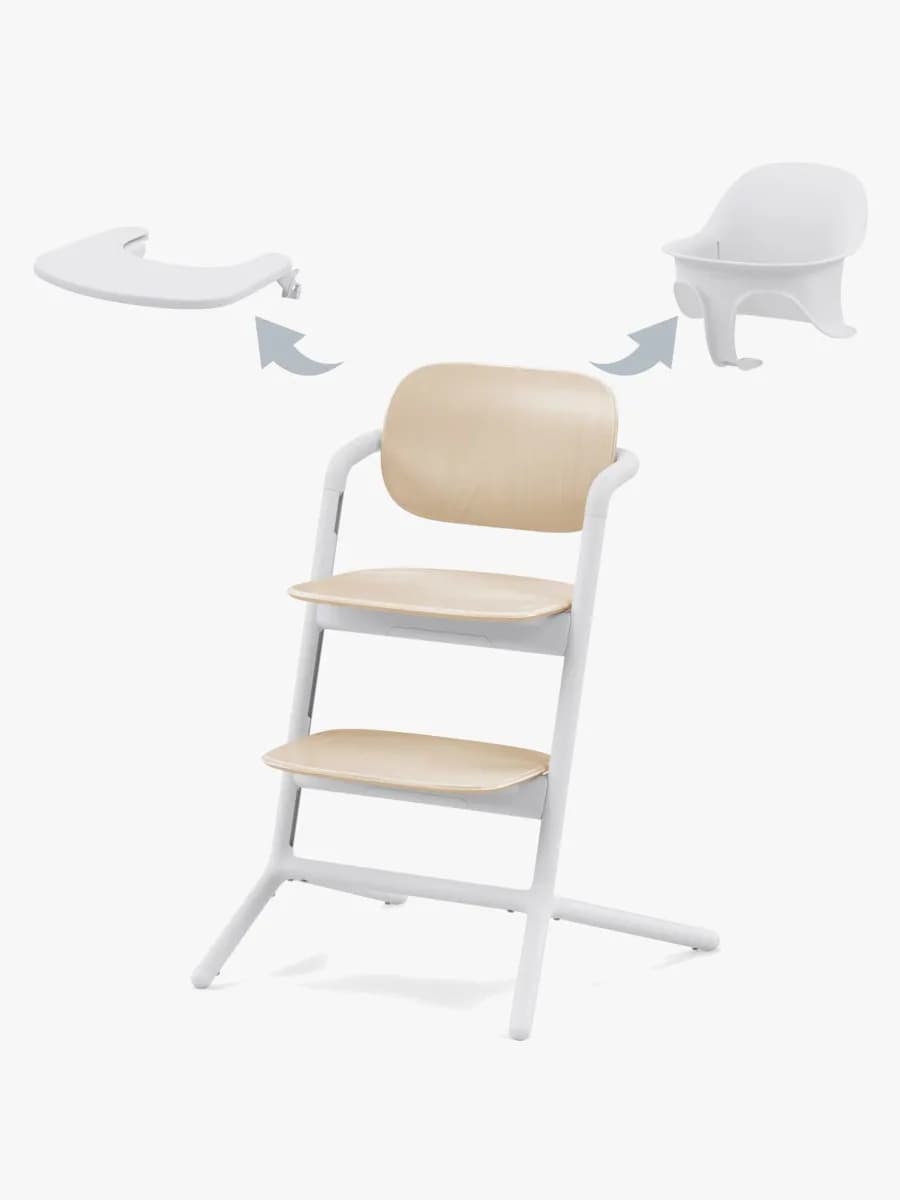 Cybex LEMO 3in1 Matstol inkl. Babyset och Bricka (Sand White)