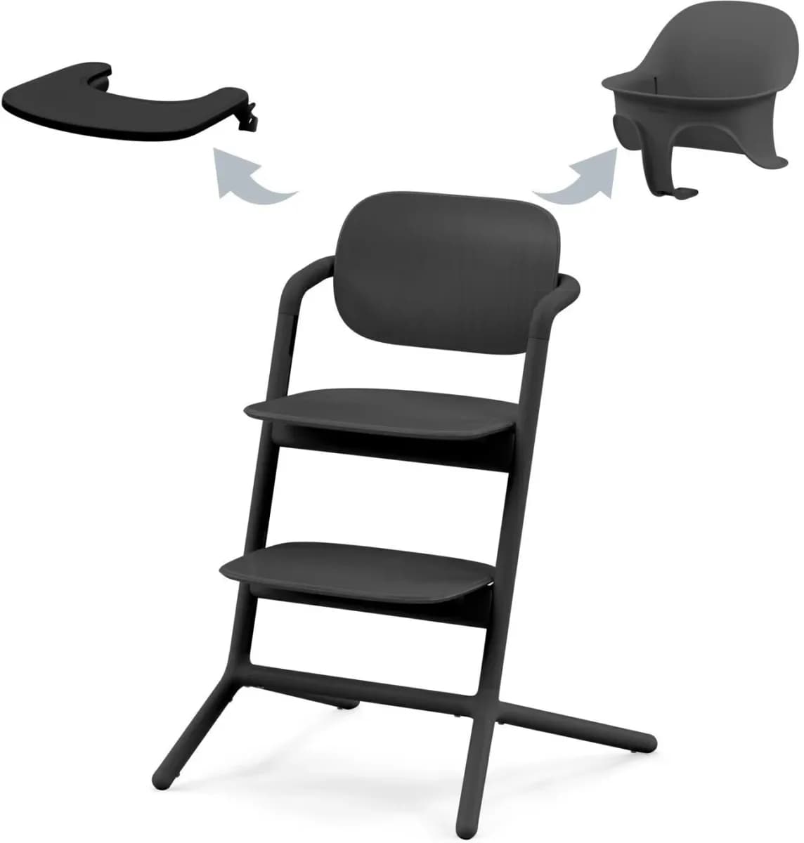 Cybex LEMO 3in1 Matstol inkl. Babyset och Bricka (Stunning Black)