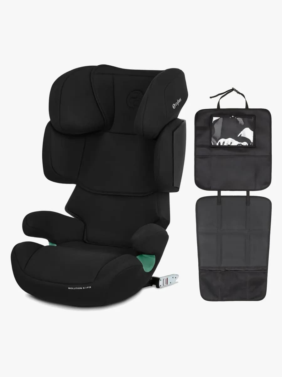 Cybex Solution X i-Fix Bilbarnstol inkl. 3-in-1 Sparkskydd, Pure Black