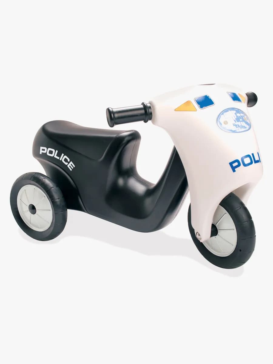 Dantoy Polismoped Gummihjul, Svart/Vit