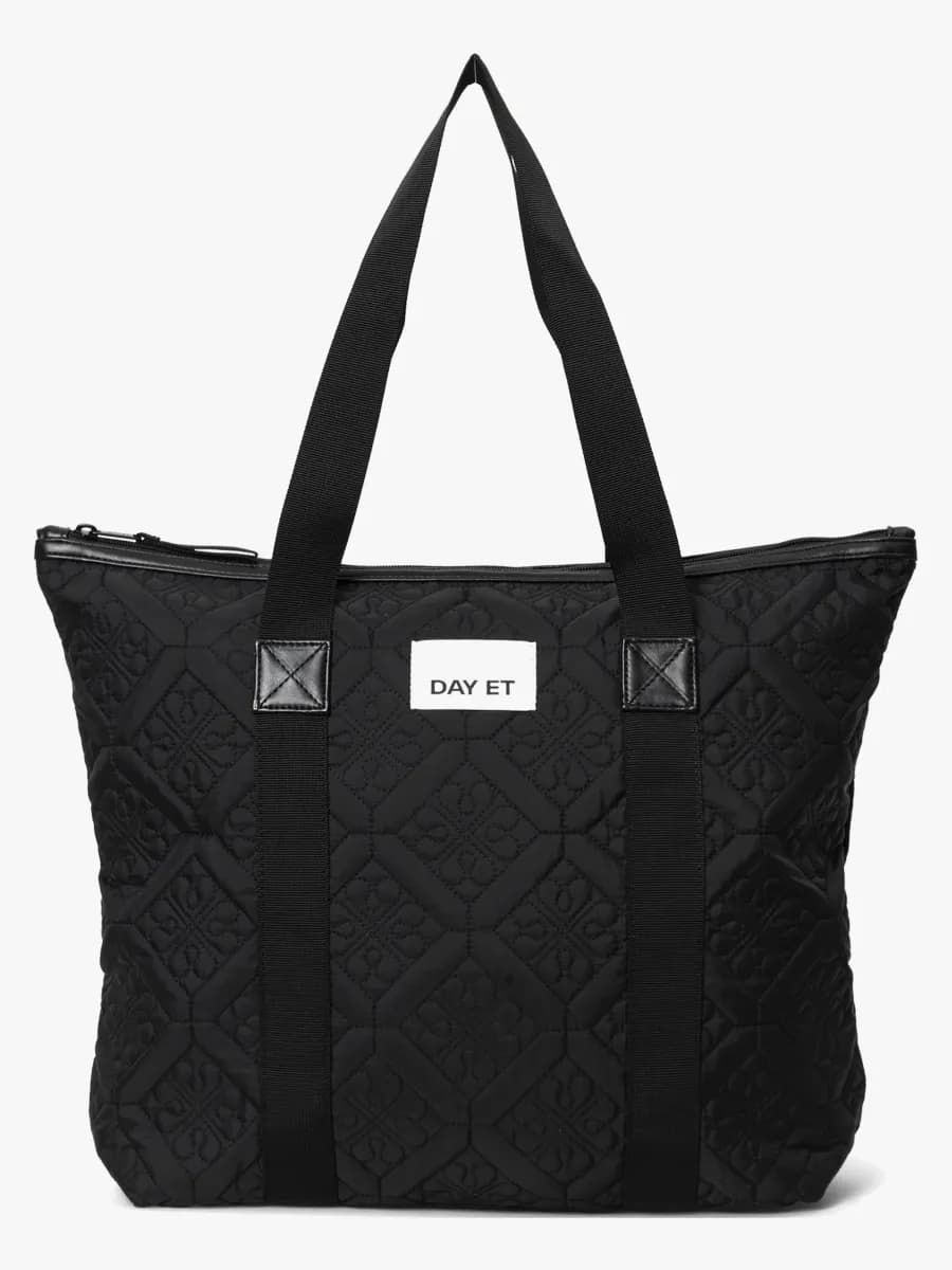 DAY ET Gweneth Floral Quilt Skötväska M, Black