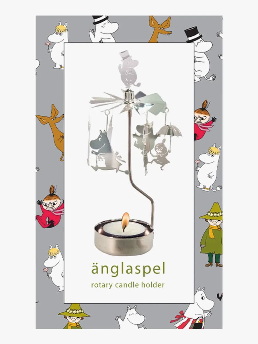 Design Cardell Änglaspel Muminfamiljen Med Värmeljus, Silver