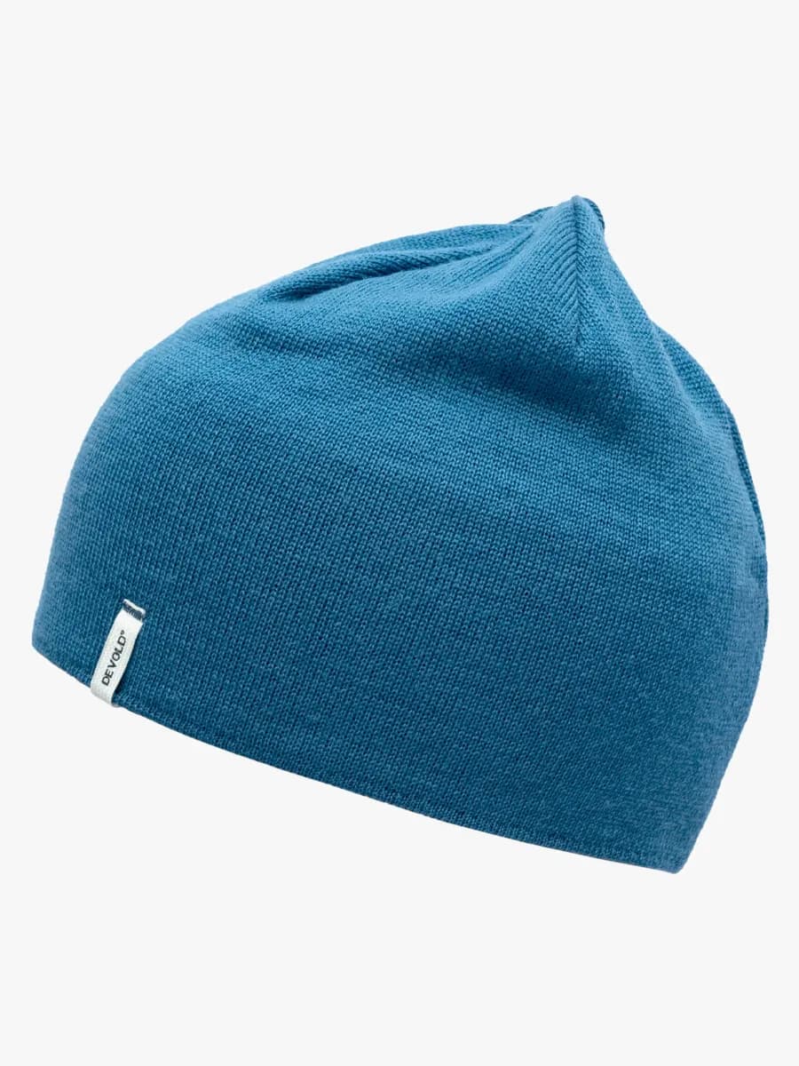 Devold FRIENDS MERINO Mössa Merinoull Kid, Blue Melange