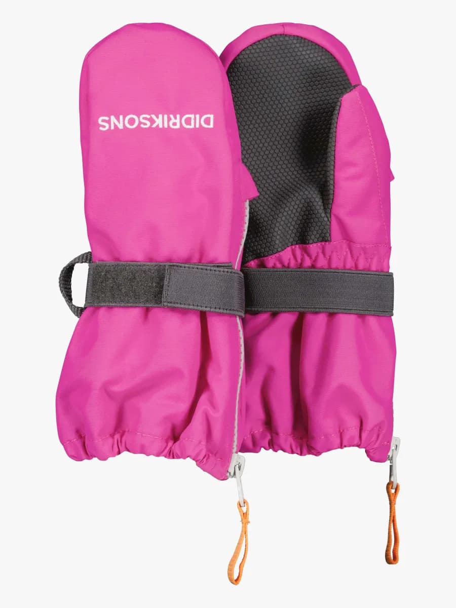 Didriksons Biggles Zip Vantar, Plastic Pink, 0-2 år