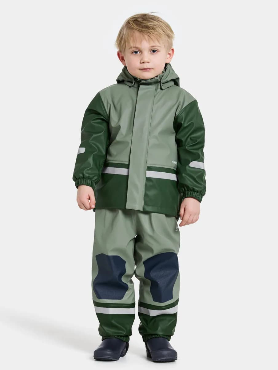 Didriksons Boardman Fodrat Regnställ, Light Moss, 130 - Bäst i test