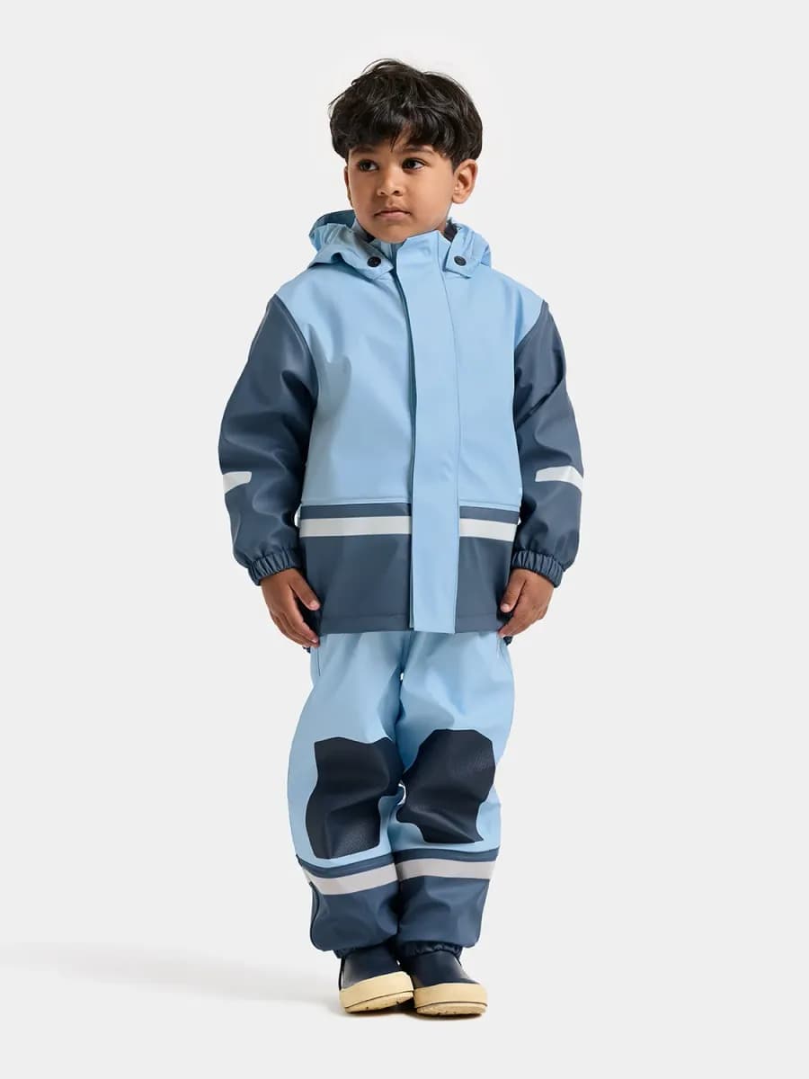 Didriksons Boardman Fodrat Regnställ, Light Sea Blue, 140 - Bäst i test
