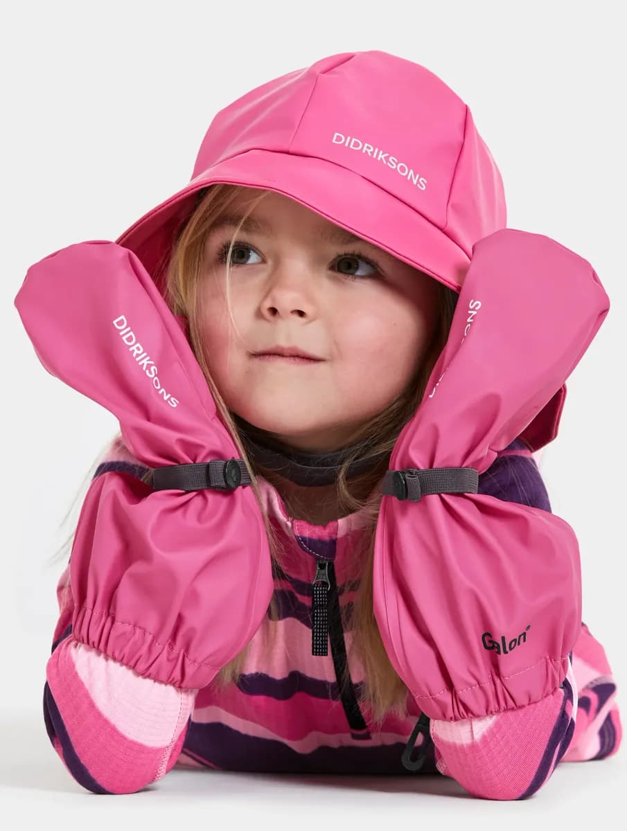 Didriksons Glove Regnvantar, Sweet Pink, 0 år