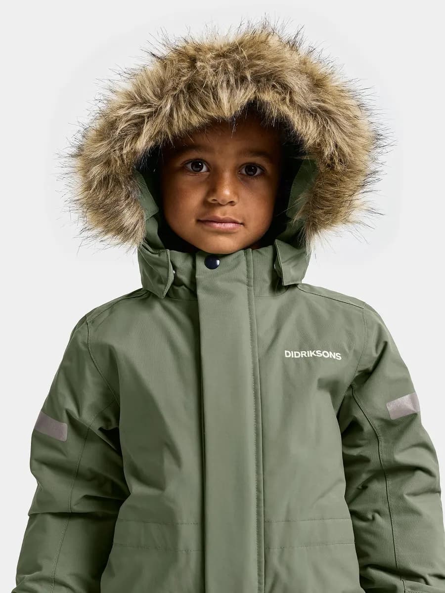 Didriksons Migisi Vinteroverall, Light Moss, 130