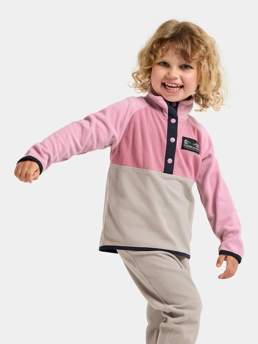 Didriksons Monte Fleecetröja, Heather Pink, 80