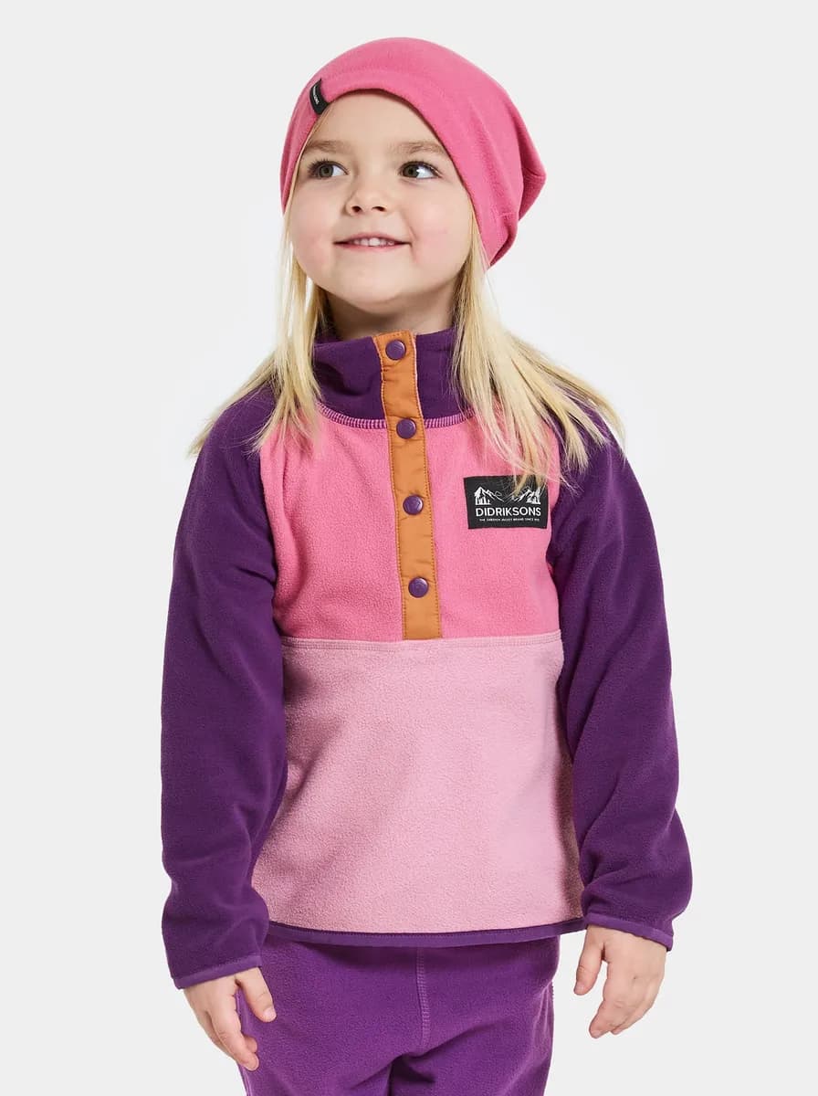 Didriksons Monte Fleecetröja, Light Heather Pink, 130
