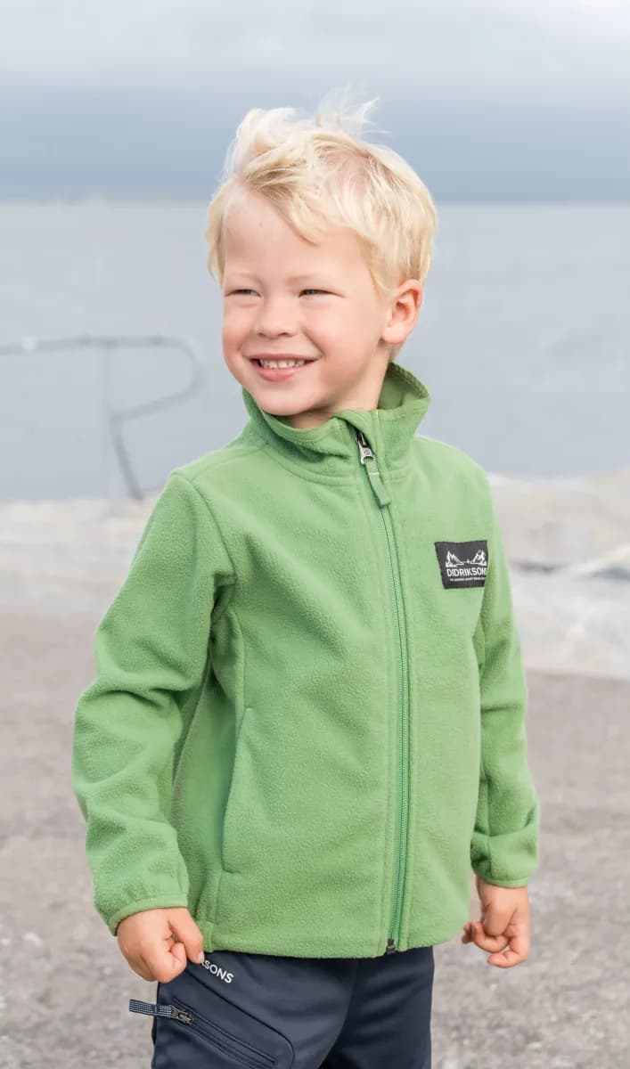Didriksons Muskot  Vindtät Vindfleecejacka, Algae Green, 100
