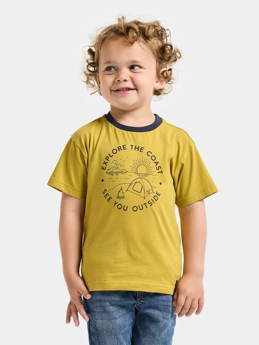 Didriksons Mynta T-shirt, Yellow Pollen, 140