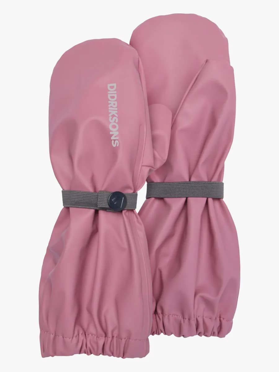 Didriksons Pileglove Fodrade Regnvantar, Heather Pink, 0 år