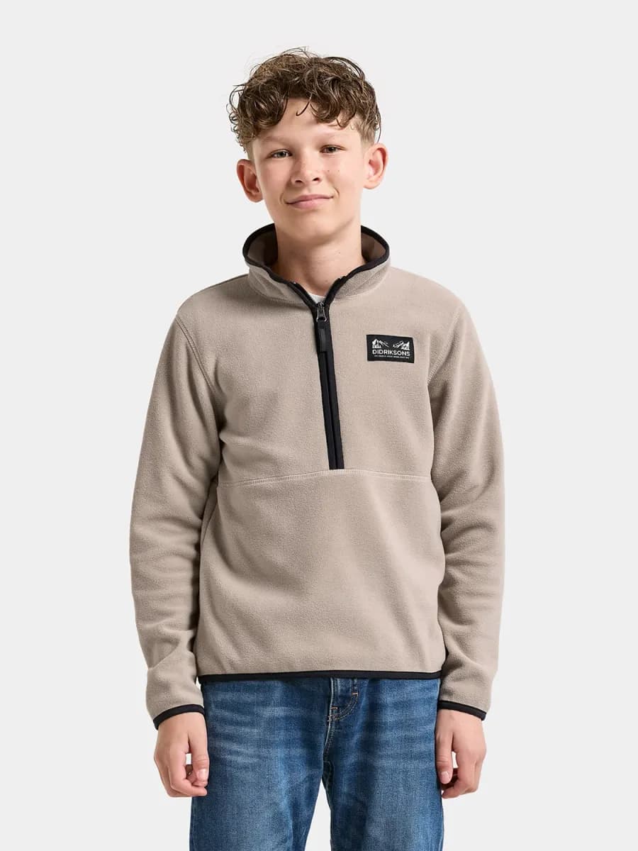 Didriksons Rubi Fleecetröja, Beach beige, 150