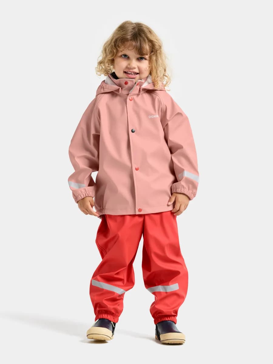 Didriksons Slaskeman Regnställ, Powder Peach, 90