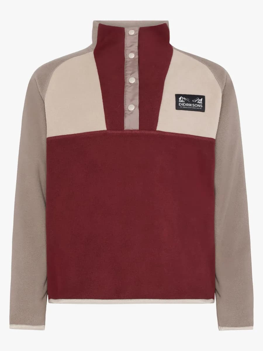 Didriksons Yokto Fleecetröja, Anemon Red, 140