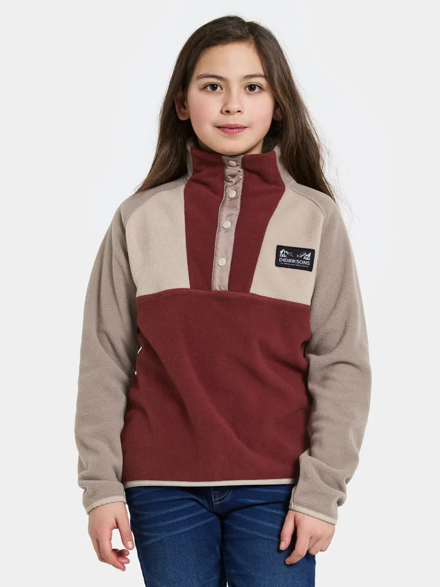 Didriksons Yokto Fleecetröja, Anemon Red, 140