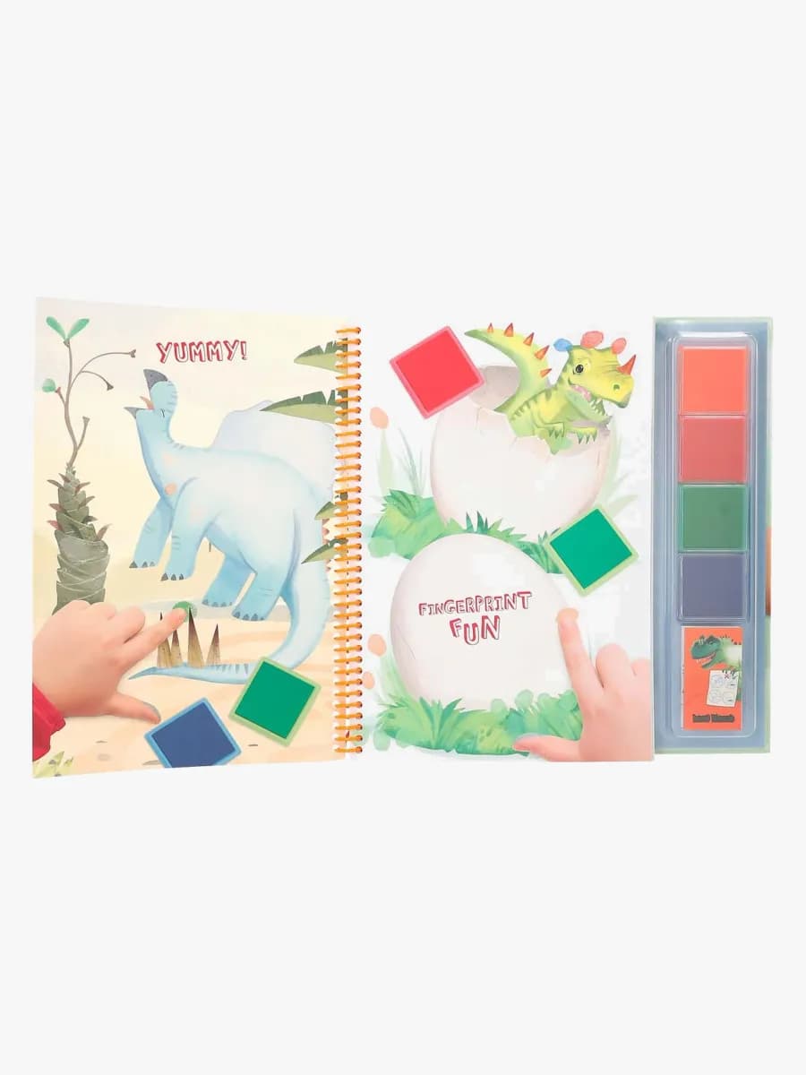 Dino World Fingerprint Fun Målarbok