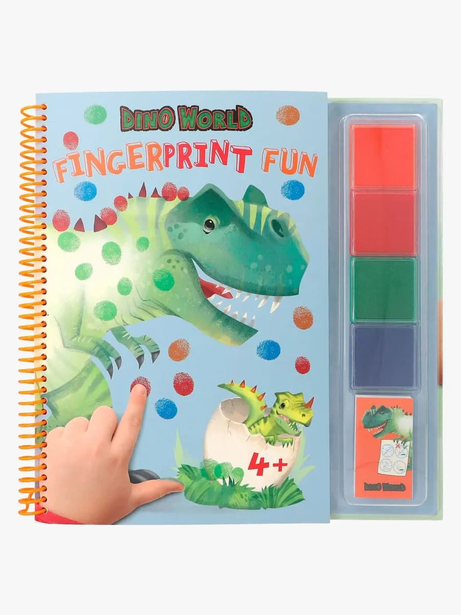 Dino World Fingerprint Fun Målarbok
