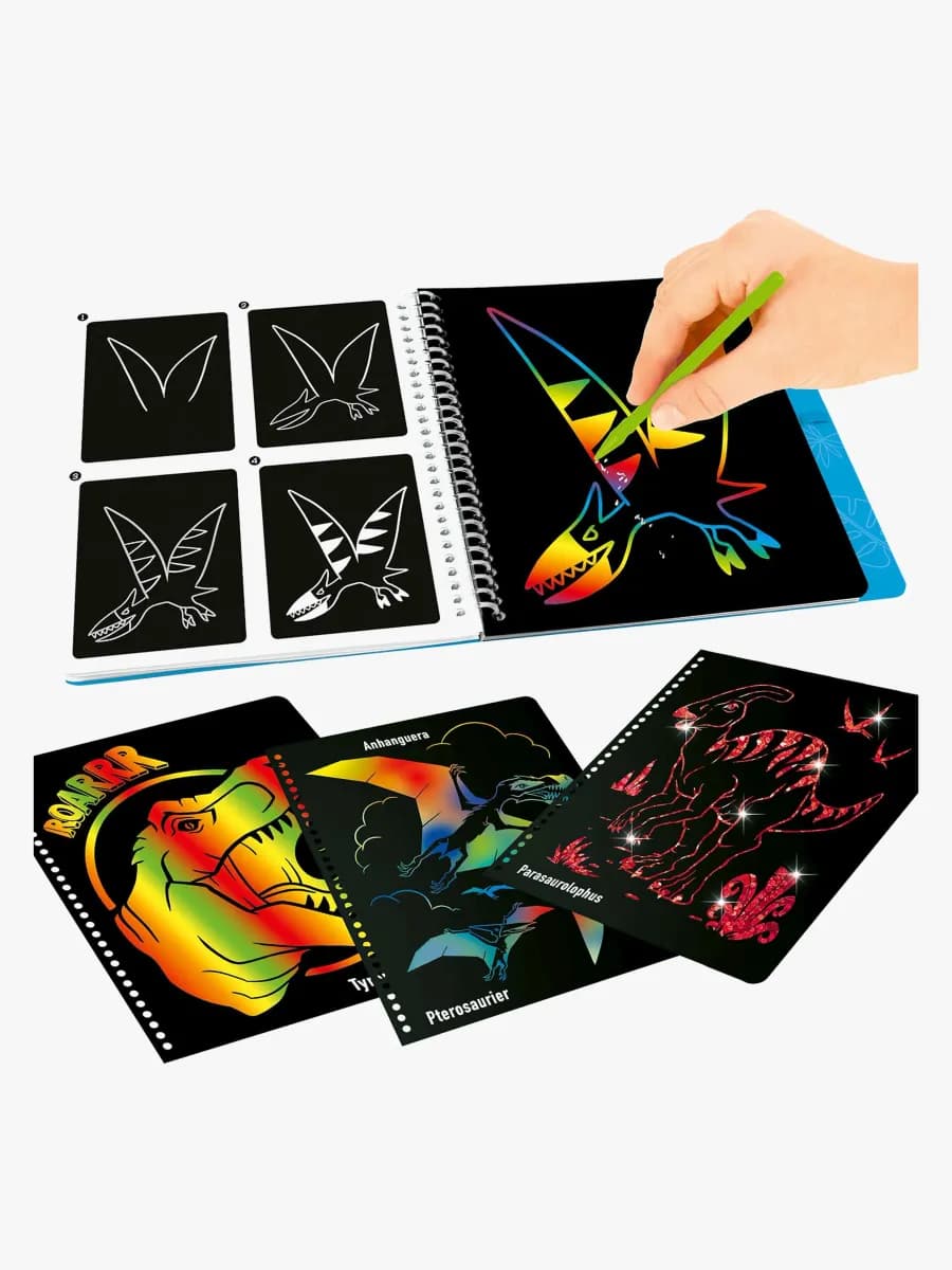 Dino World Magic Scratch Bok