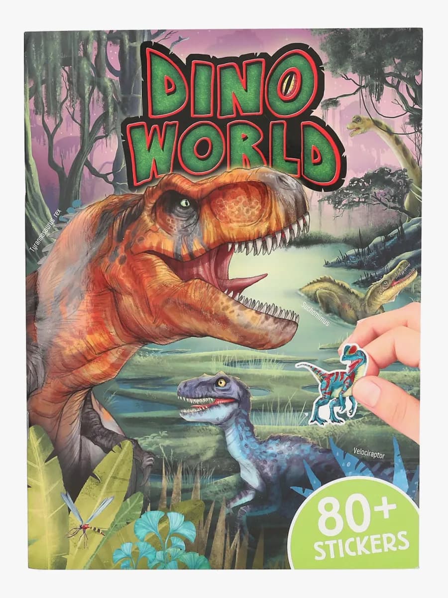 Dino World Pysselbok med Puffiga Klistermärken