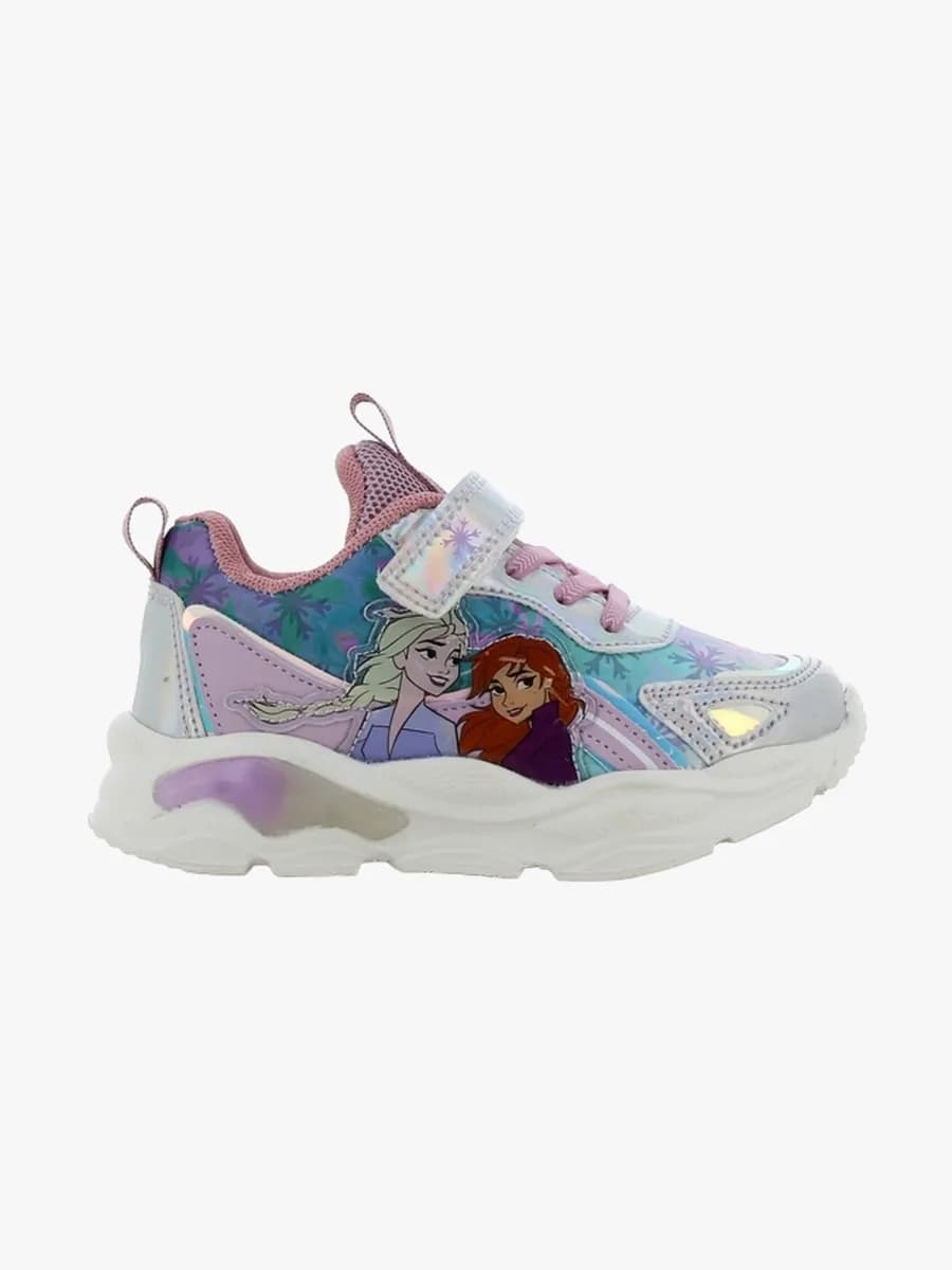 Disney Frozen Blinkande Sneakers, Silver/Lilac, 29