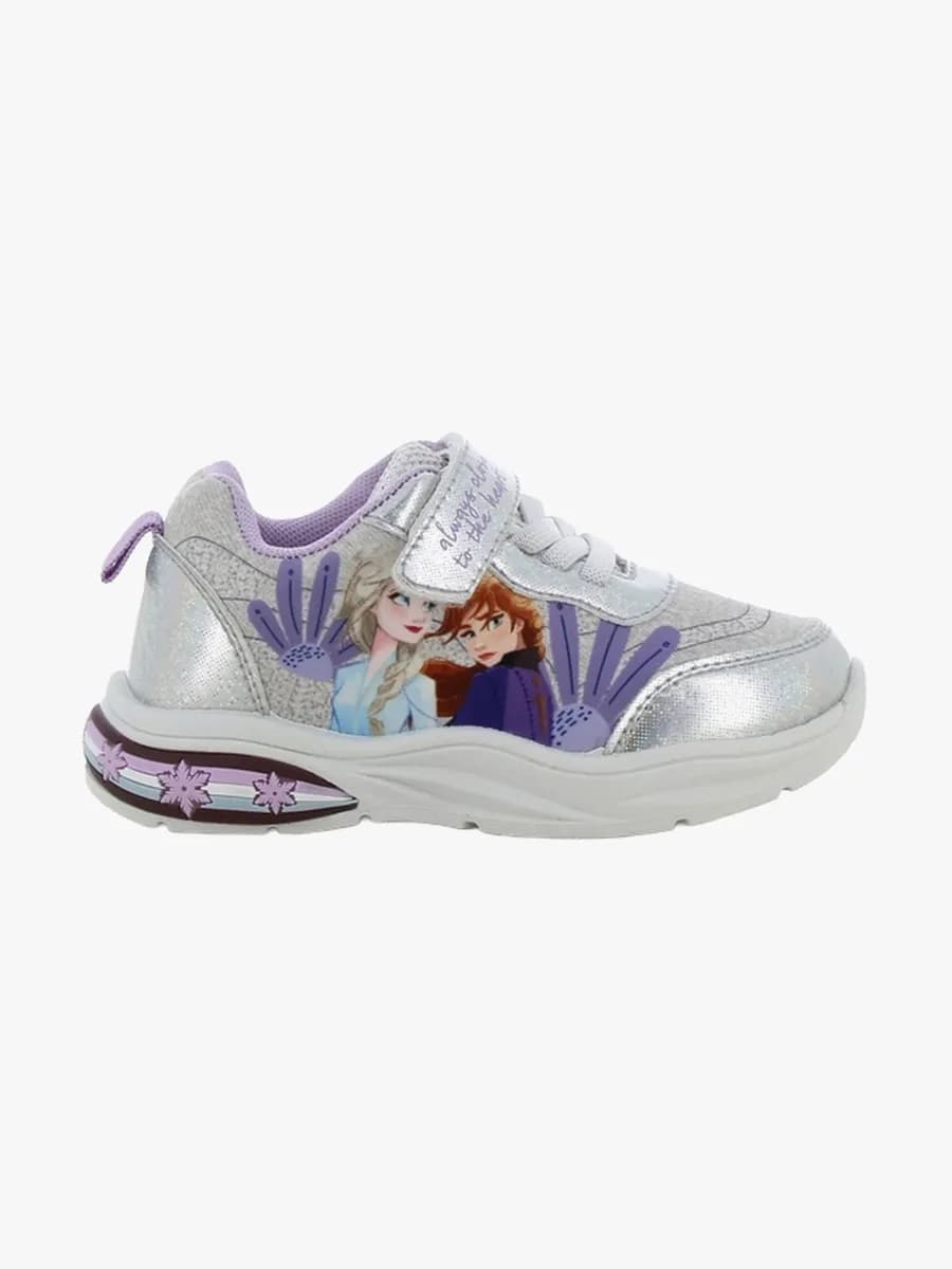 Disney Frozen Blinkande Sneakers, Silver/Lilac, 29