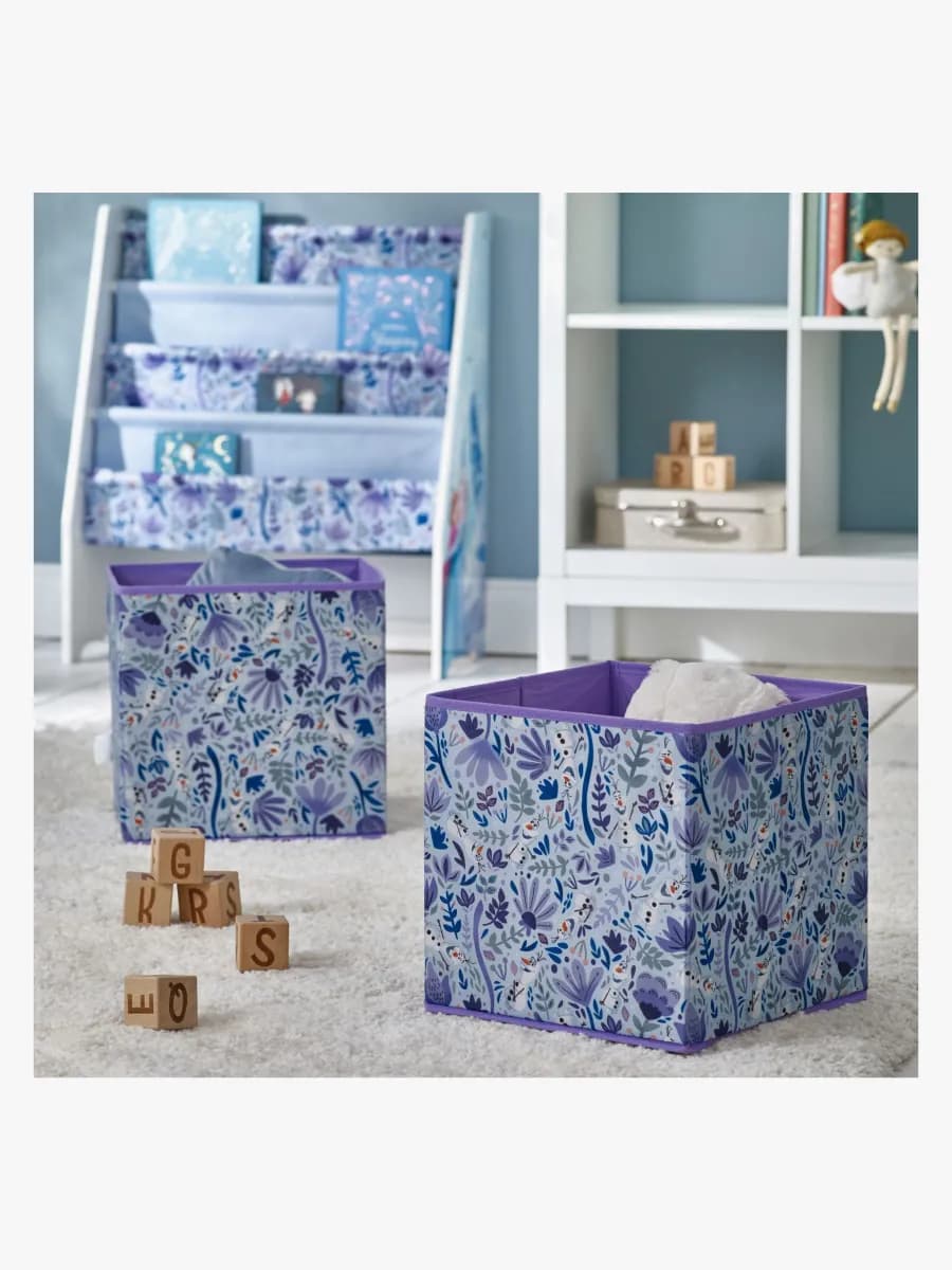 Disney Frozen Förvaringslådor 2-Pack, Lila, Förvaring Barnrum