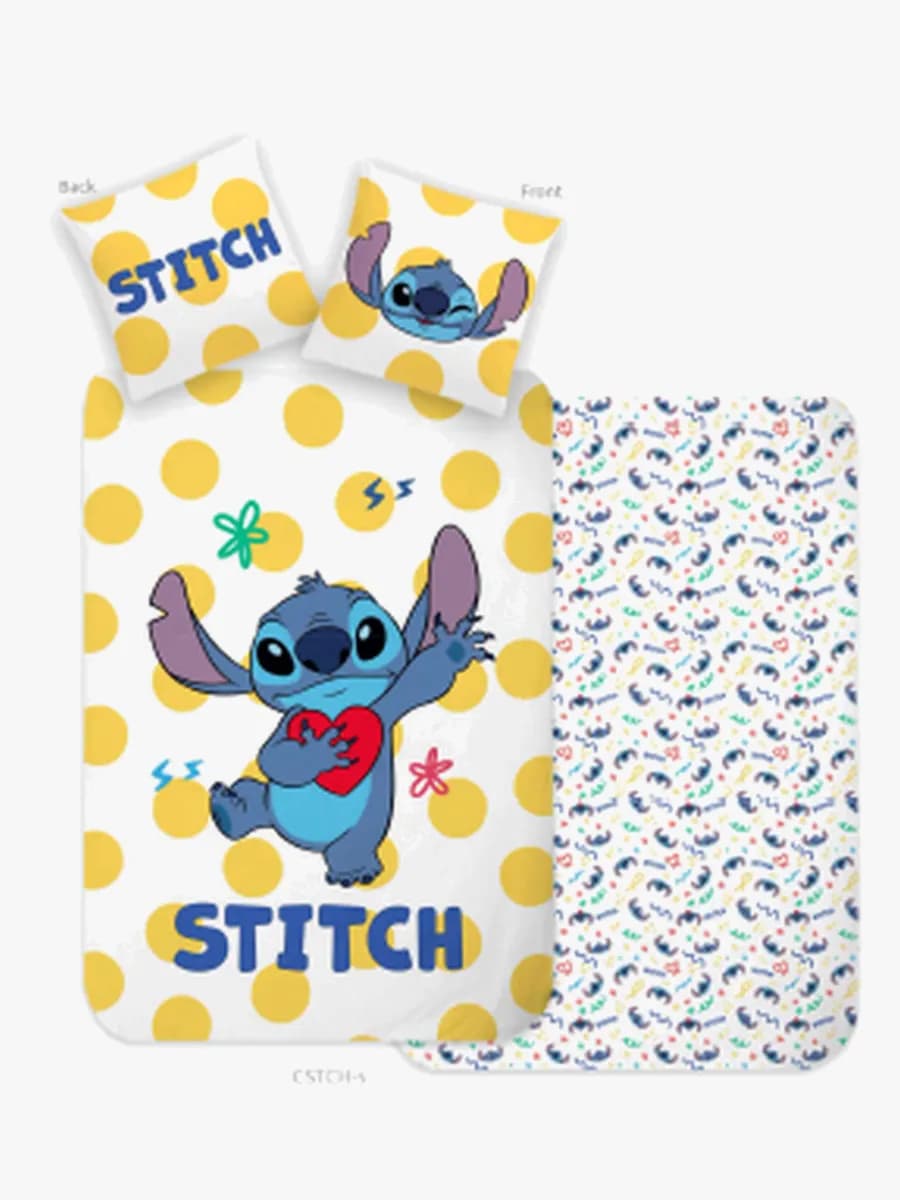 Disney Lilo &  Stitch Bäddset 150x210, Gul
