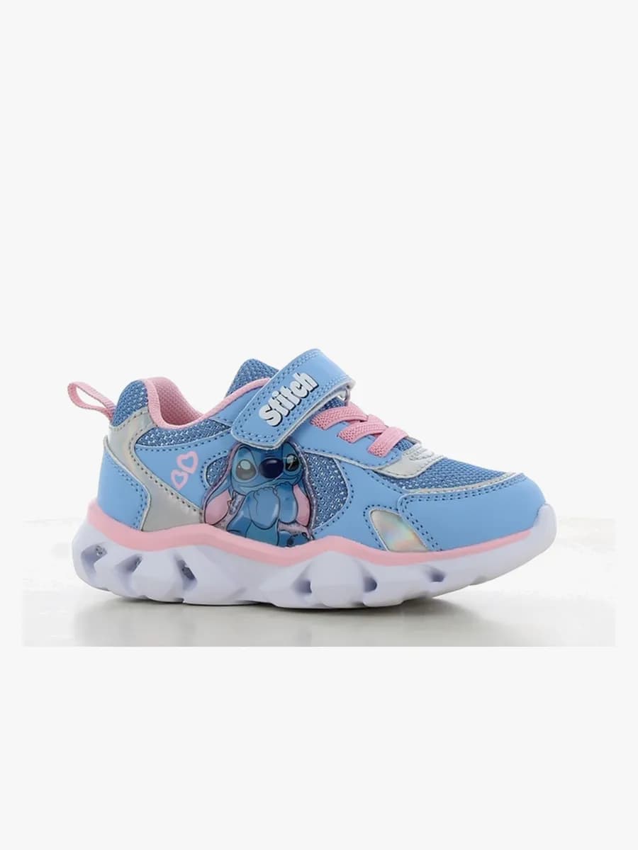 Disney Lilo &  Stitch  Blinkande Sneakers, Blue/Silver, 24